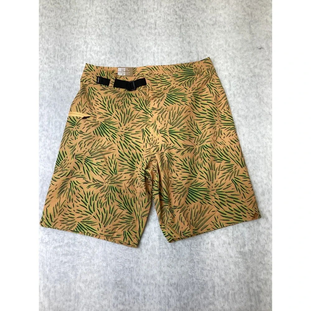 Prana Rock Shock Boardshorts Aura Glow Fronds Orange Green Mens 28 8 Inseam NEW